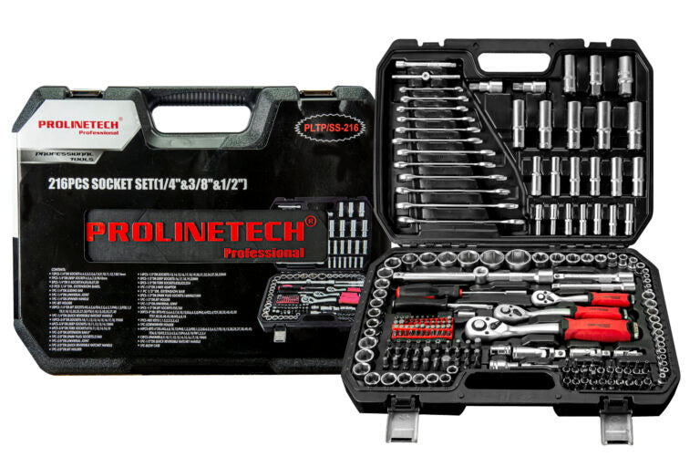 PROLINETECH gedore set 216 delova PROFY – nasadni ključevi 1/2″, 3/8″, 1/4″ (PLTP/SS-216)