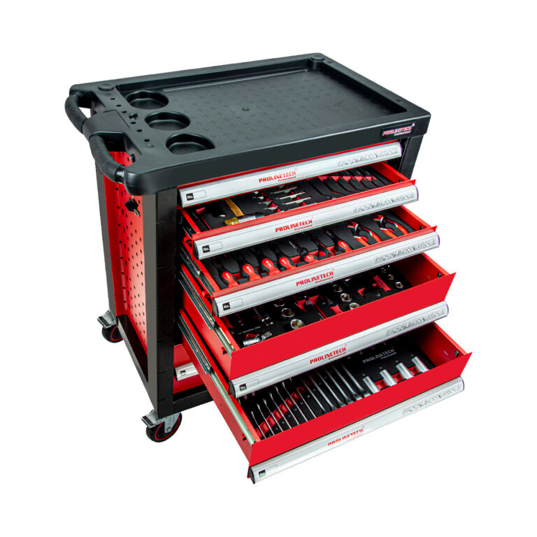 PROLINETECH kolica sa alatom 177 delova – 6 fioka, Germany Style (PLTP/SS-177)